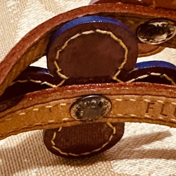 Authentic Louis Vuitton Tan Leather Double Strap Bracelet - Picture 5 of 14